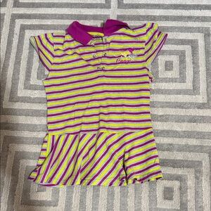 COOGI Pink and Yellow Striped Polo